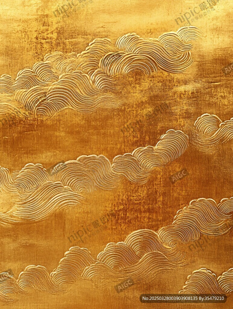 金色云紋復(fù)古精美背景圖