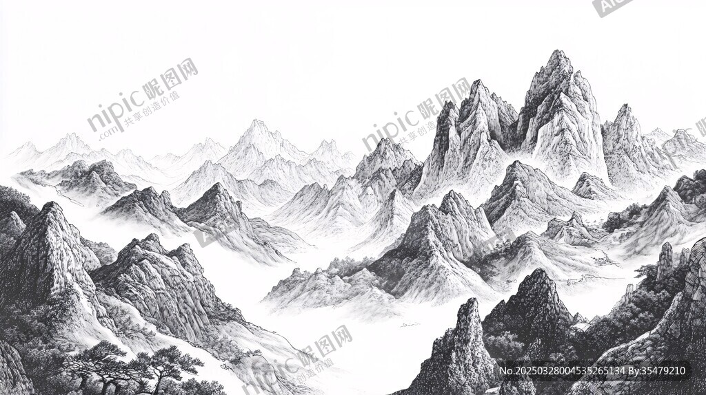 水墨山水圖