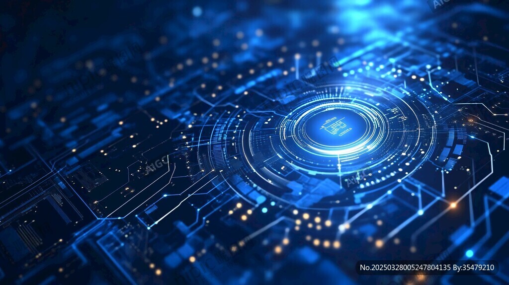 科技感電路板數(shù)字未來畫面