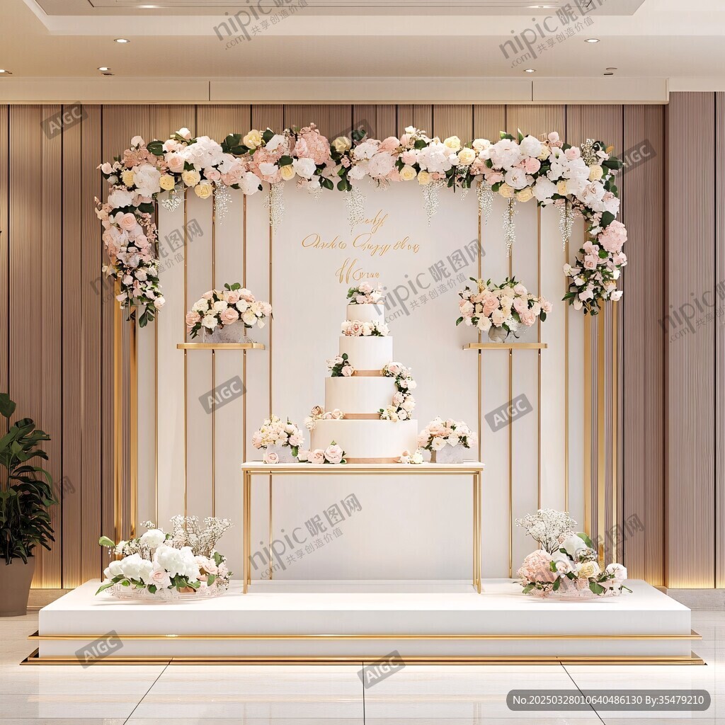 優(yōu)雅浪漫婚禮甜品展示區(qū)