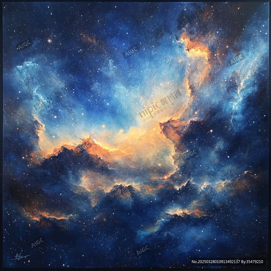 夢(mèng)幻絢爛的浩瀚星空景象