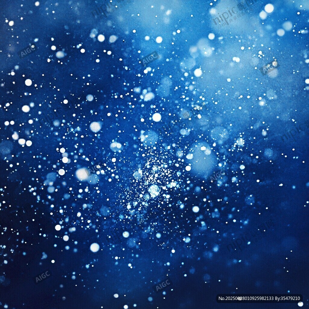 夢幻藍色雪花背景圖