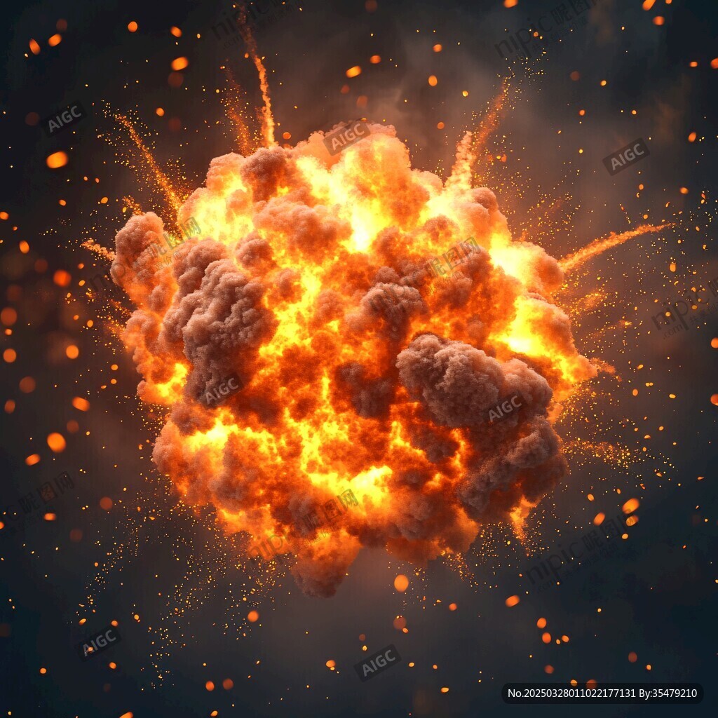 爆炸特效 火焰與煙霧瞬間