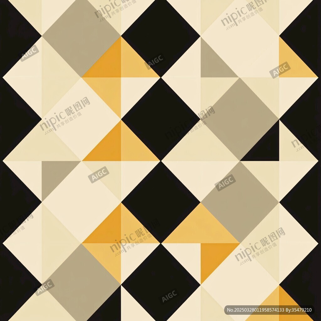幾何色塊拼接抽象圖案