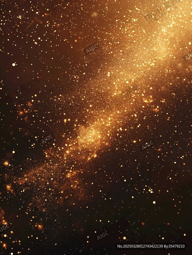金色星空閃耀夢幻粒子