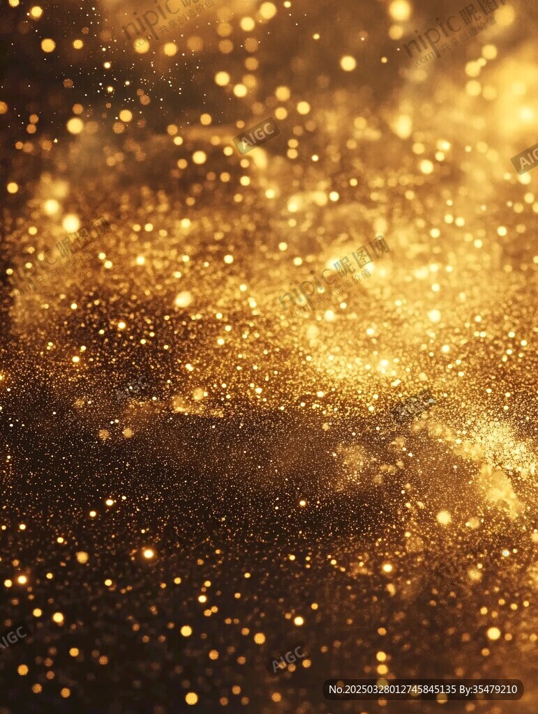 金色閃耀夢幻粒子背景