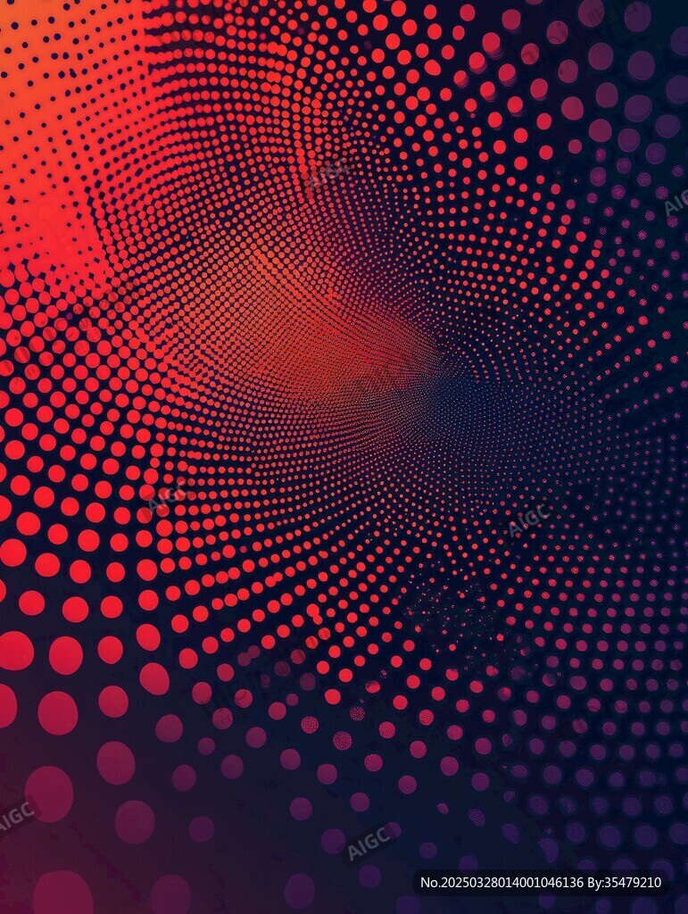 紅色漸變波點(diǎn)抽象背景圖