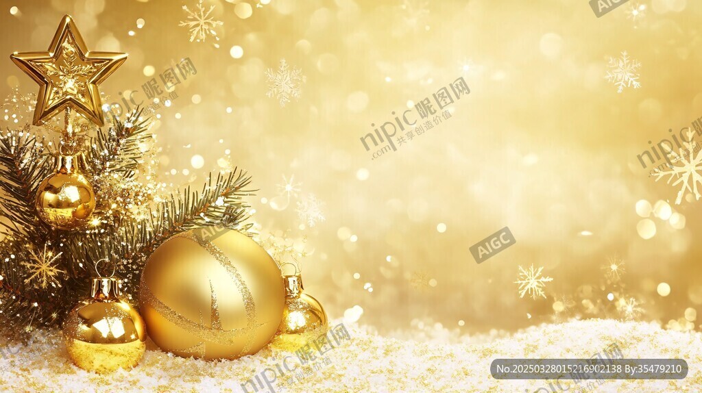 金色圣誕裝飾營(yíng)造溫馨氛圍