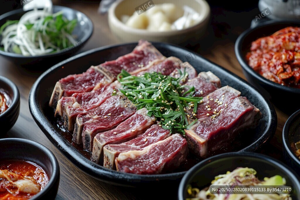 韓式美味牛肉與多樣小菜