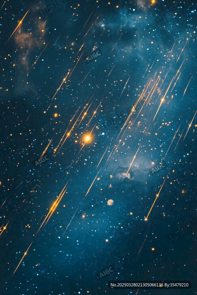 夢(mèng)幻星空下的絢爛流星雨