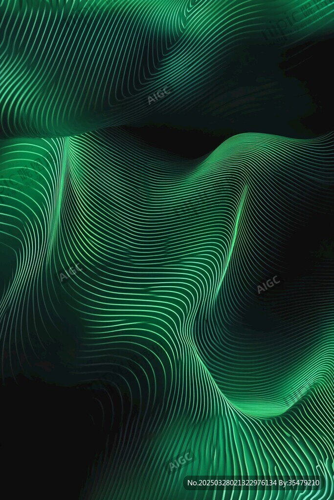 綠色動感線條抽象背景圖