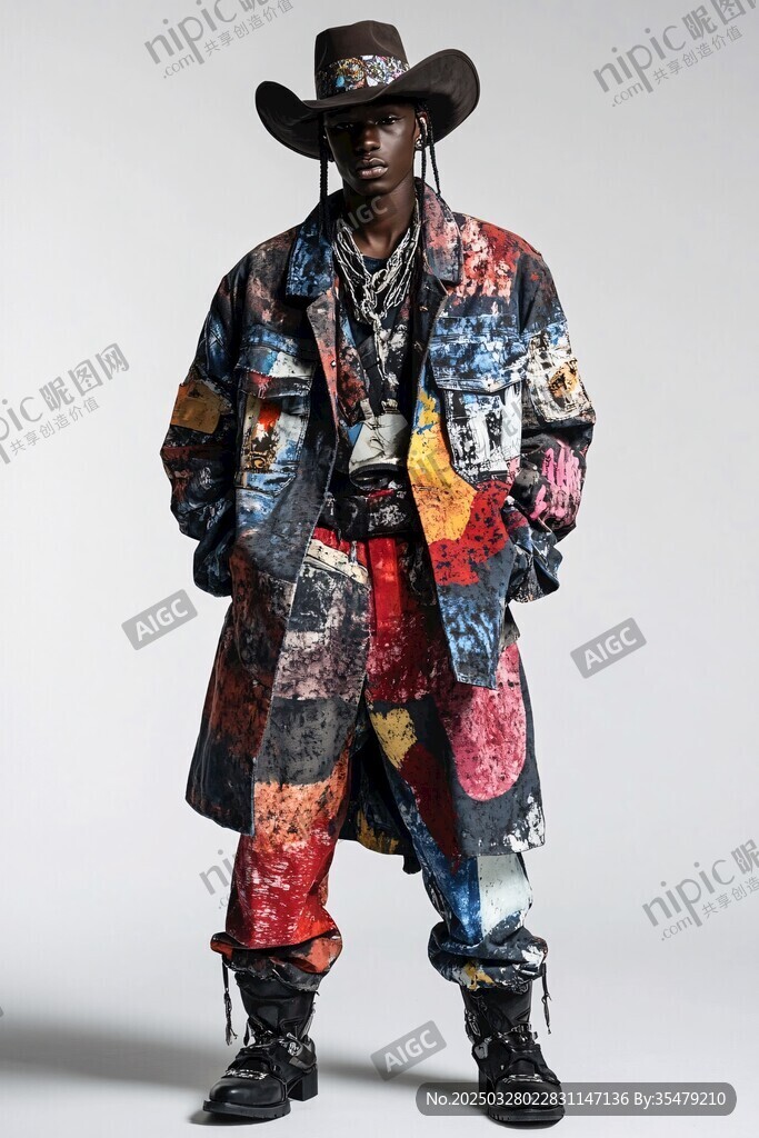 個性牛仔風穿搭男士形象