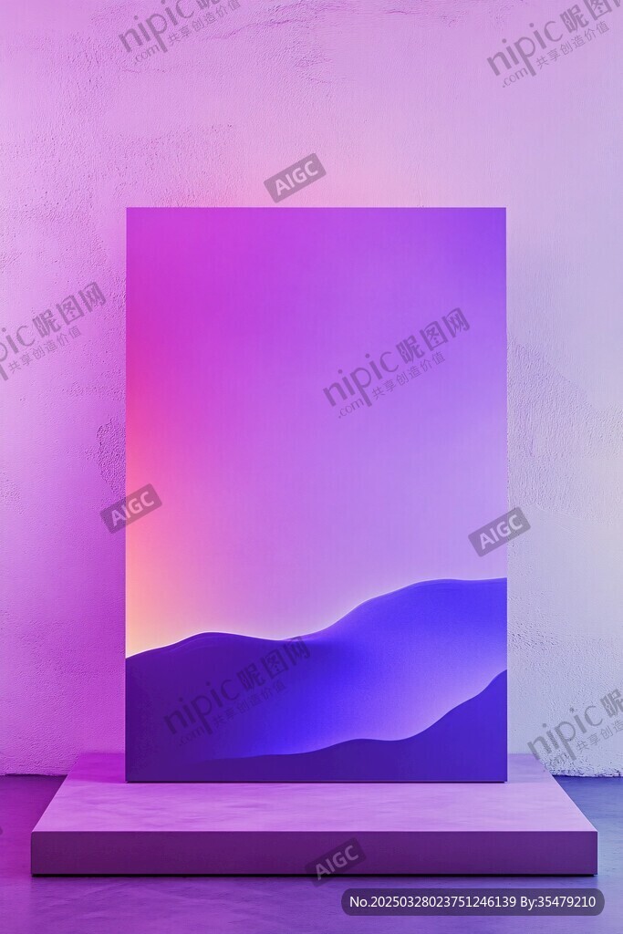 夢幻漸變光影立體展示物