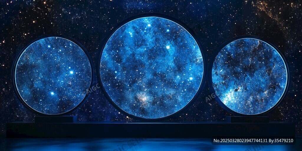 夢幻星空三圓窗景