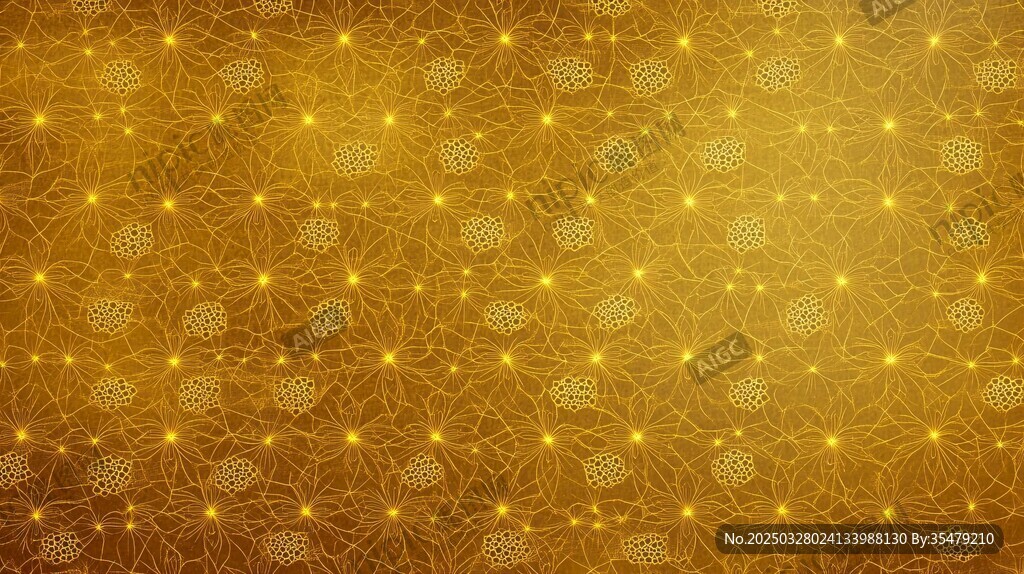 金色璀璨花紋背景圖