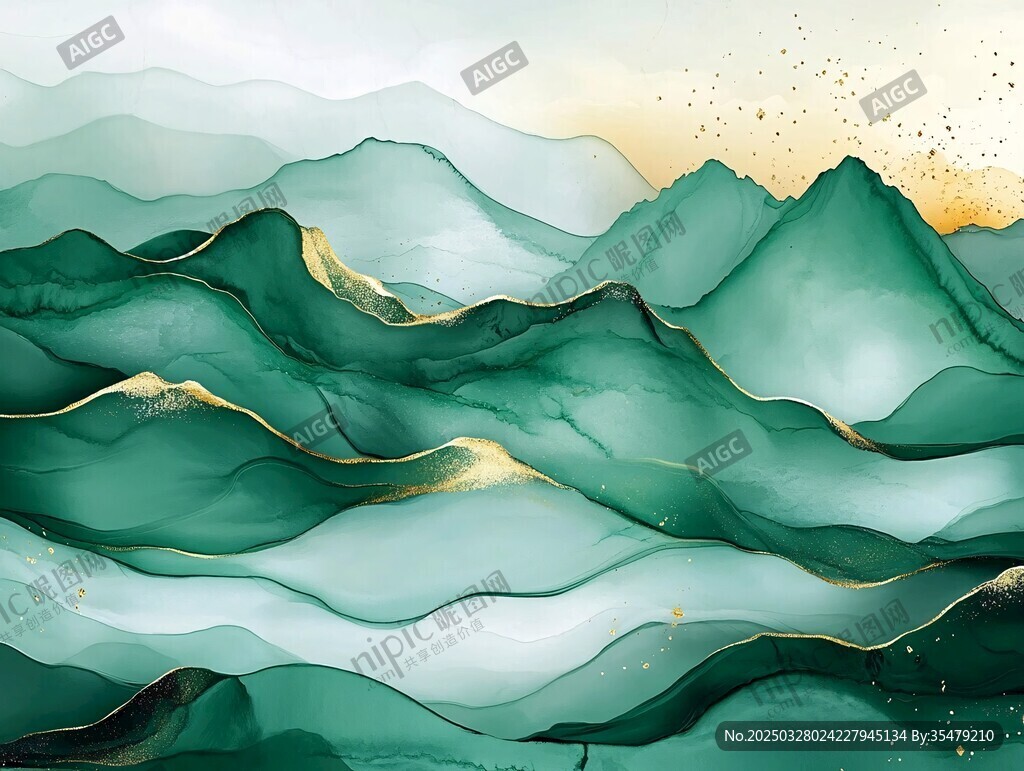 青綠山水間的夢(mèng)幻詩意