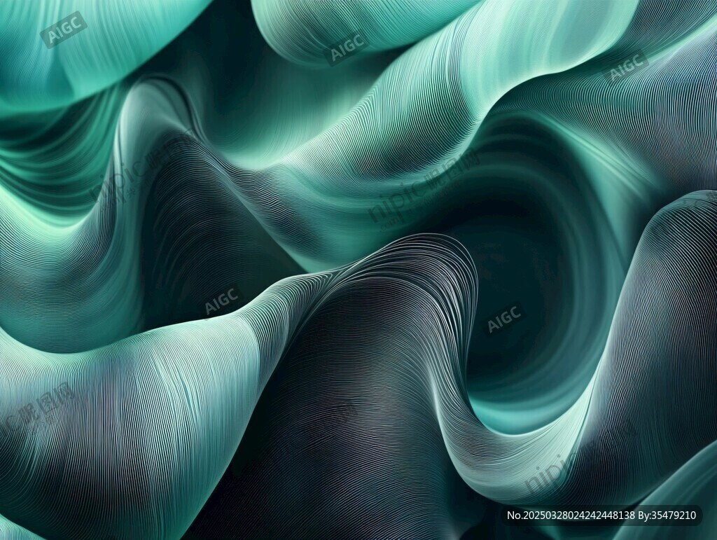 流動(dòng)幻彩波浪抽象背景圖