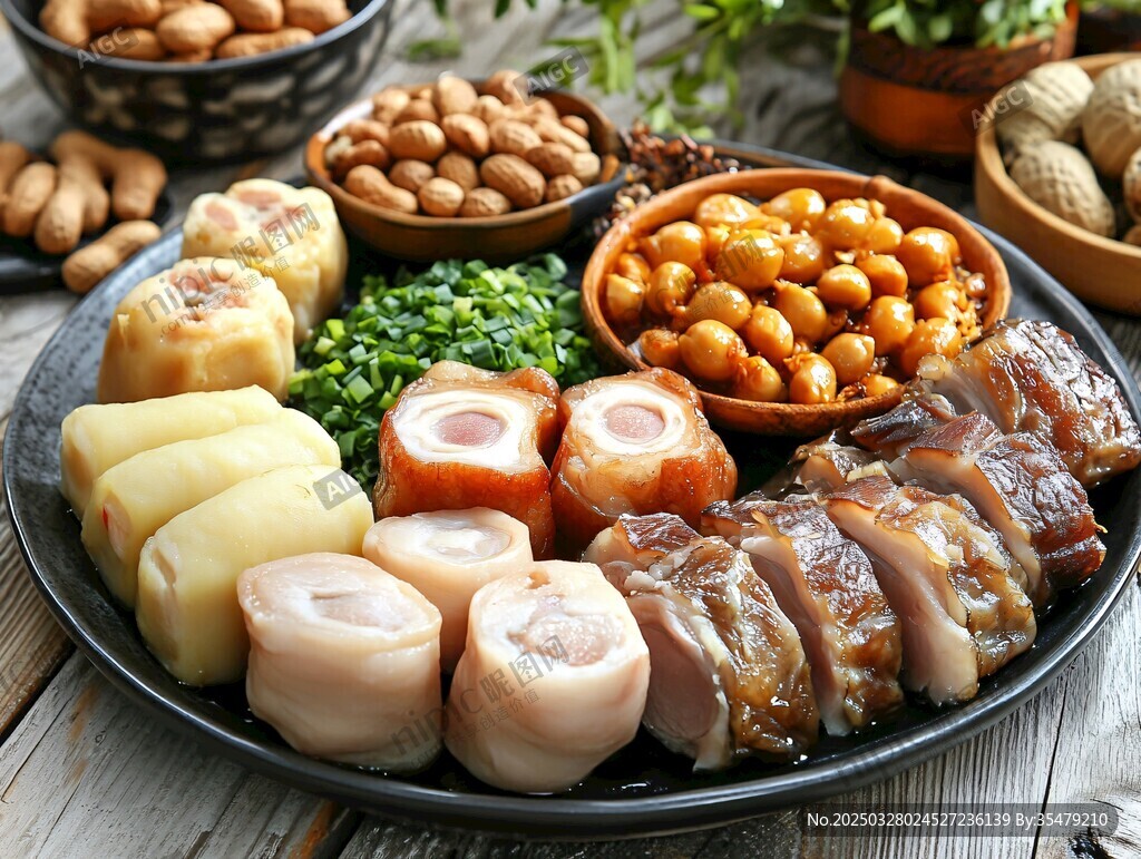 美味鹵味拼盤與多樣堅(jiān)果