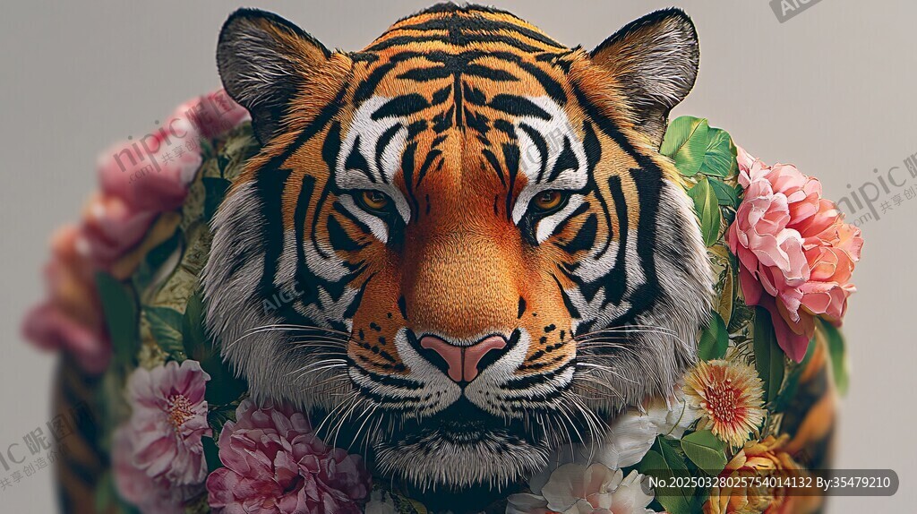 花飾猛虎圖