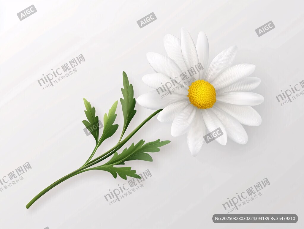 一朵清新小白菊