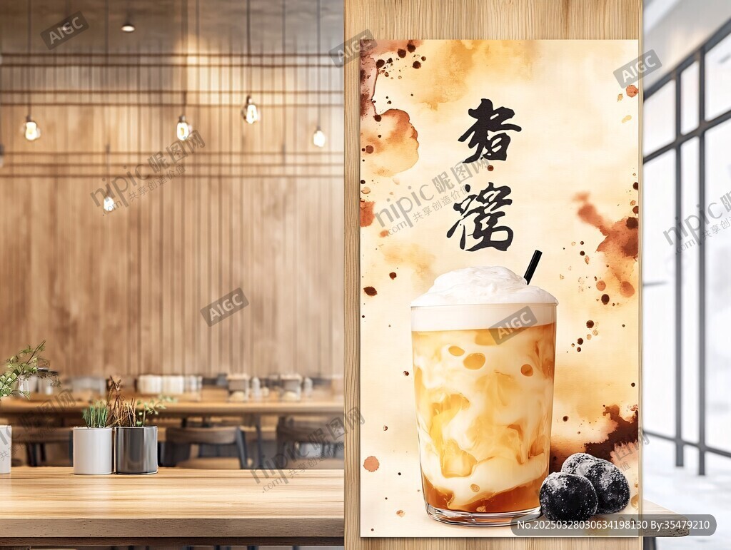 香濃奶茶海報展示