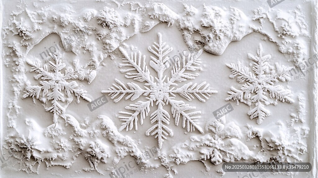 雪花浮雕裝飾藝術(shù)作品