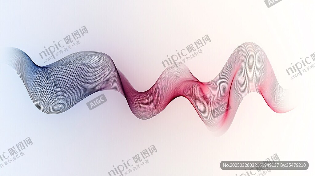 流動漸變波紋抽象藝術圖