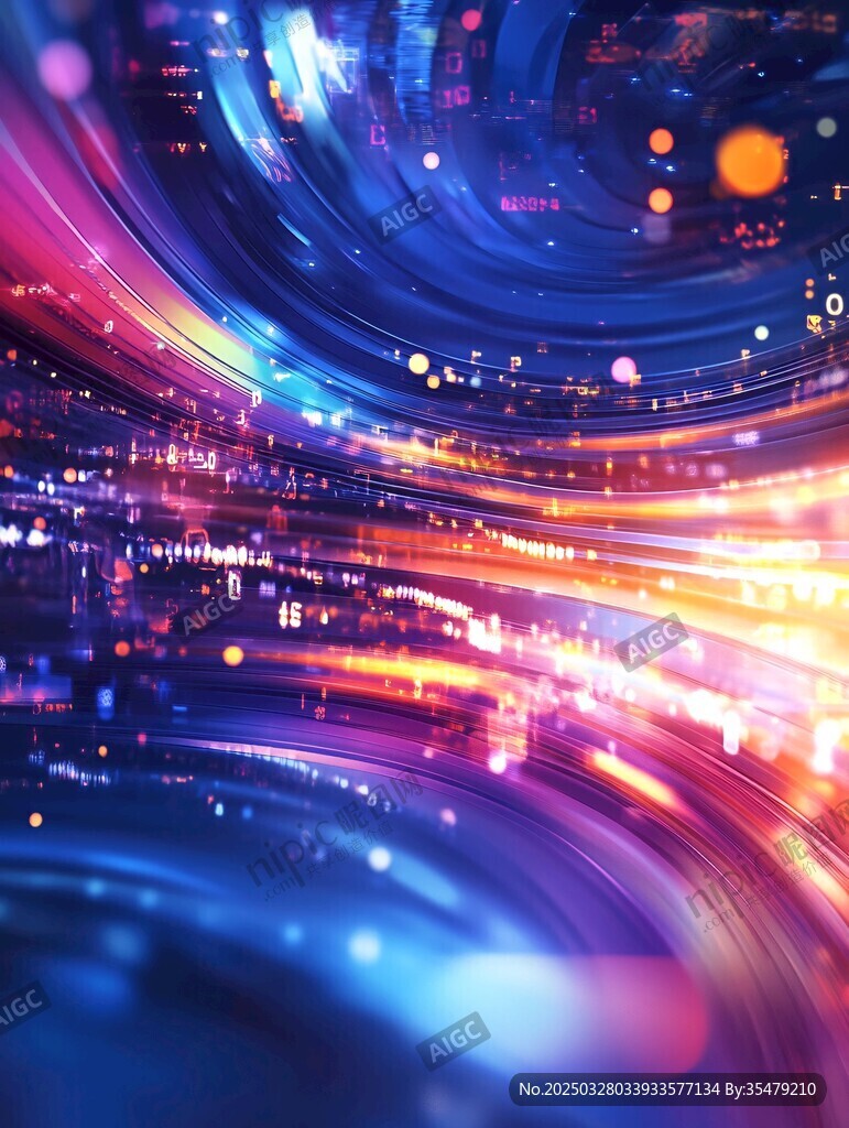夢幻流光科技動感背景圖