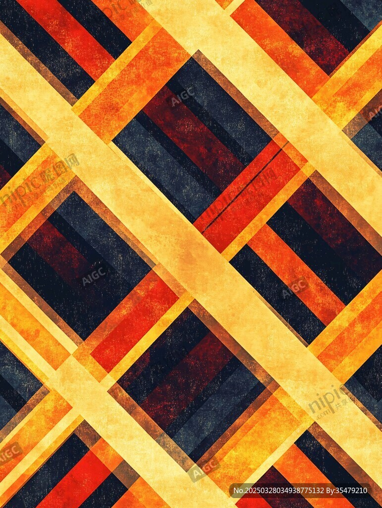 幾何交錯(cuò)炫彩抽象圖案
