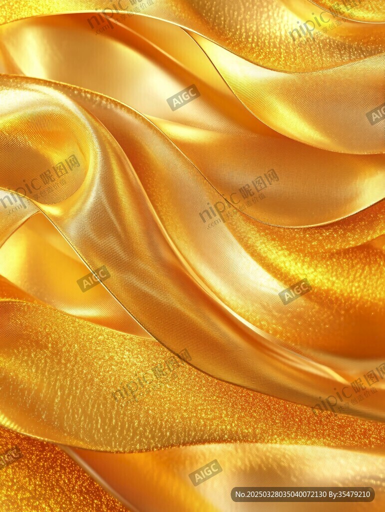 金色綢緞質感背景紋理