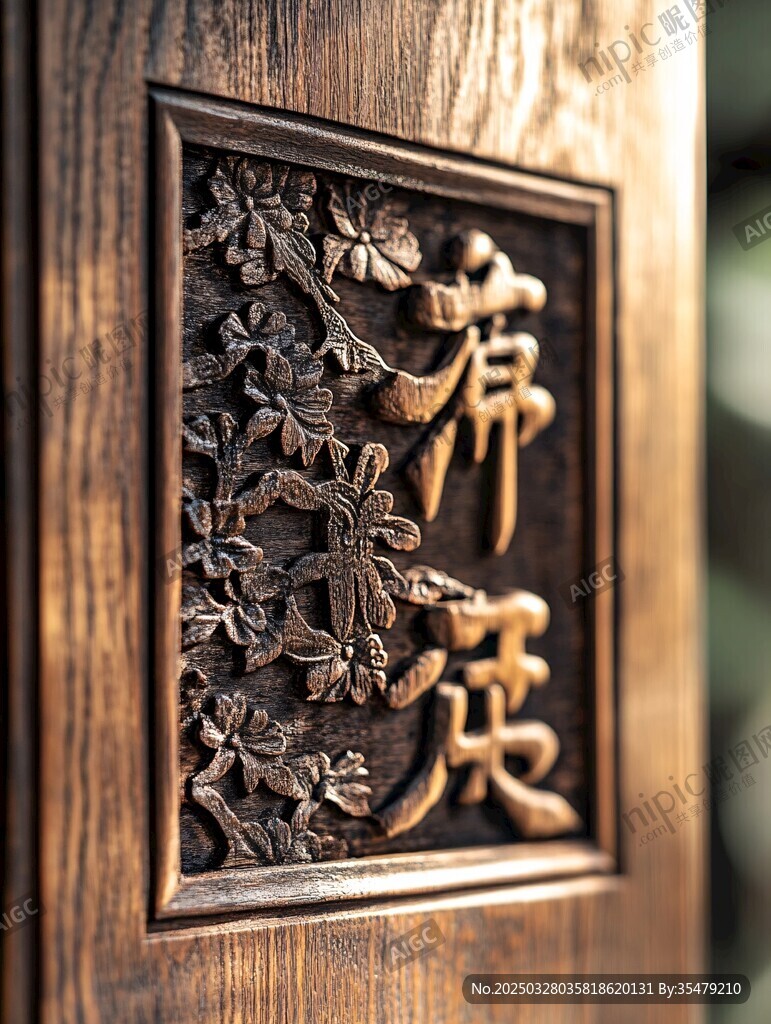 木雕花紋與漢字藝術展示