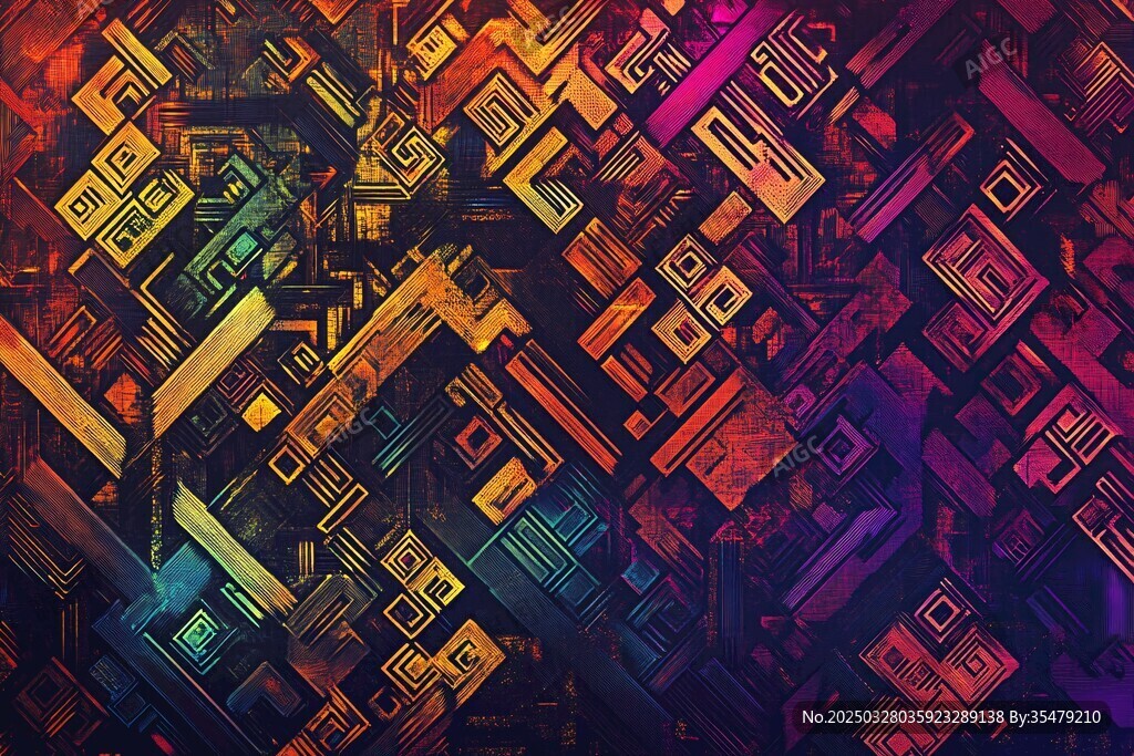 炫彩幾何圖案背景