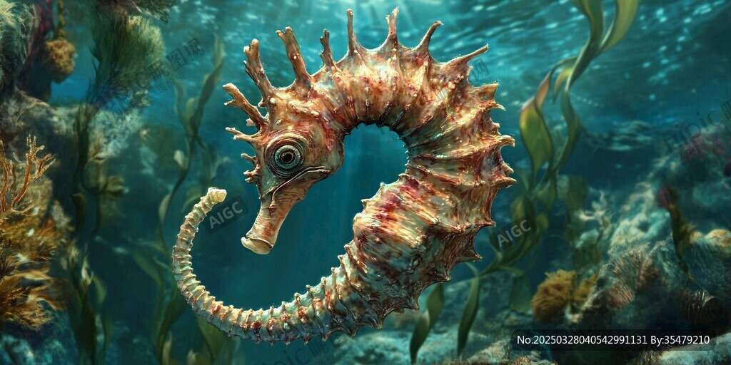 奇幻海馬暢游海底世界