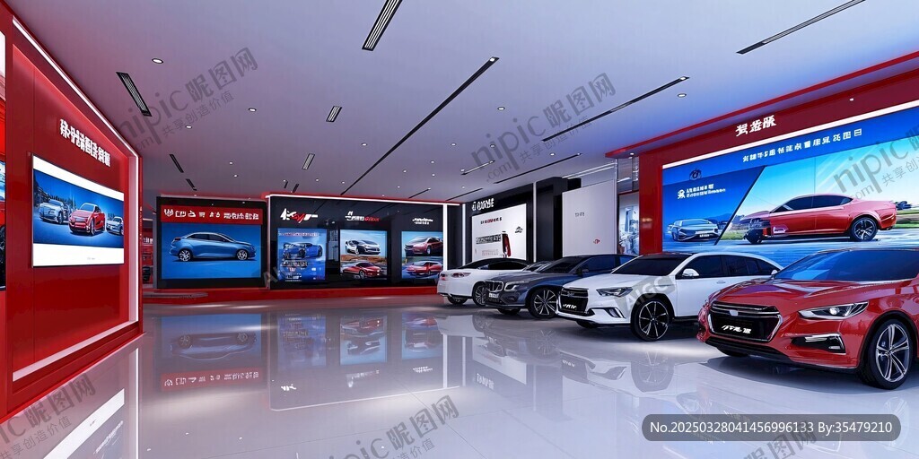 現(xiàn)代汽車展廳展示多款車型