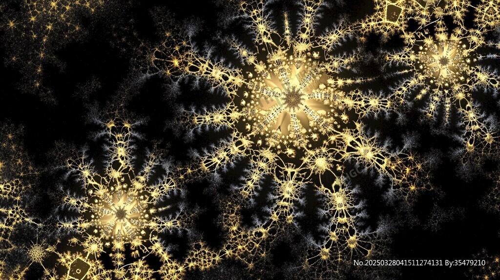 金色分形圖案的神秘宇宙