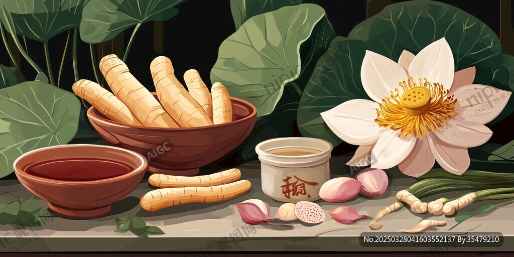 碗中藕條與周邊蓮藕食材