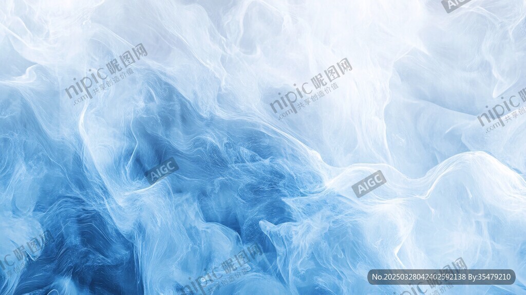 夢幻藍白煙霧紋理背景圖