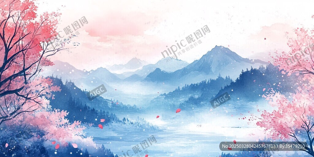 春日山水爛漫景致