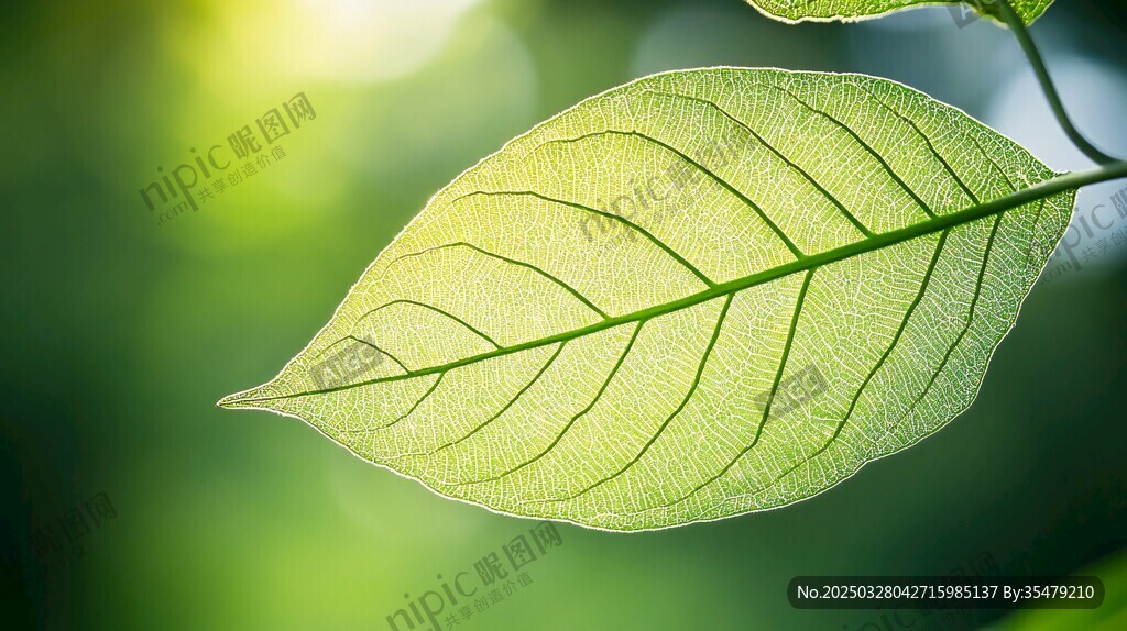 嫩綠葉片的自然清新之美