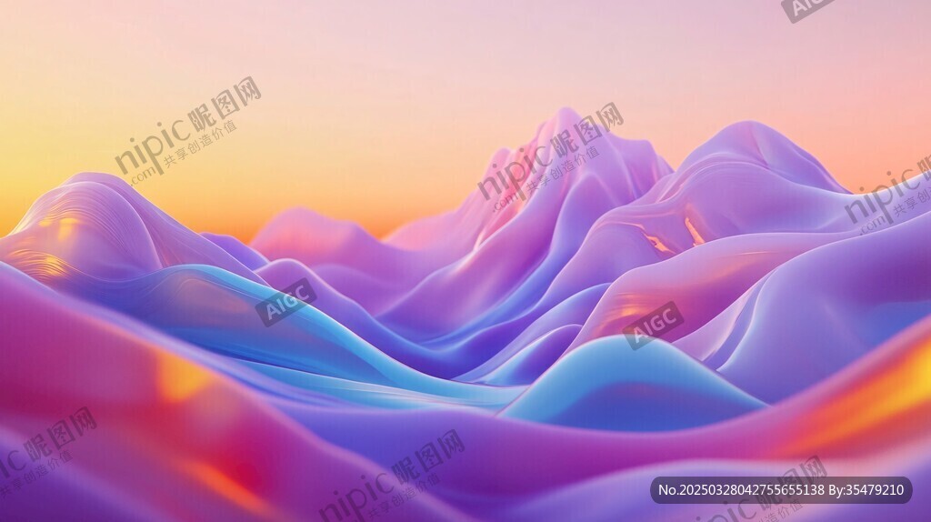 夢幻絢麗的流動山巒景觀