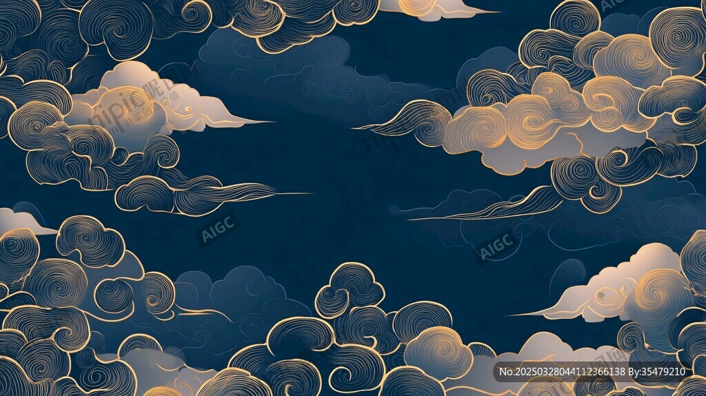 中式云紋背景圖