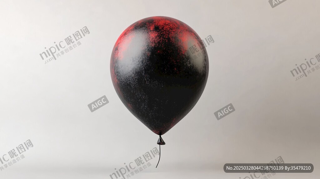 紅黑漸變氣球懸浮畫面