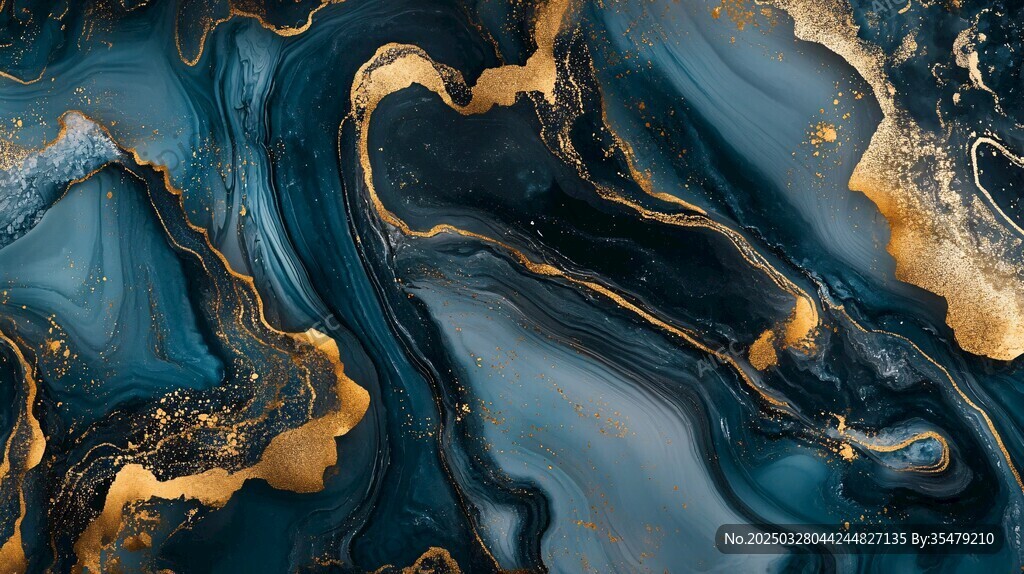 藍金交融大理石紋理背景
