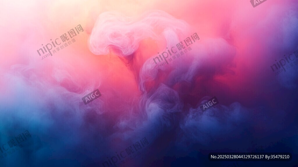 夢(mèng)幻多彩煙霧背景圖