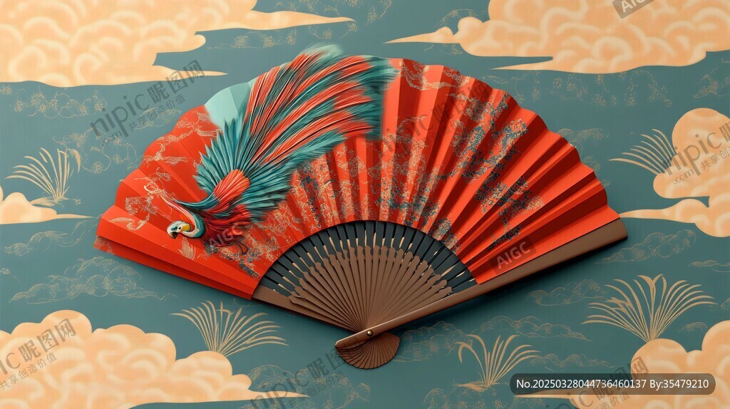 中式折扇 傳統(tǒng)精美裝飾