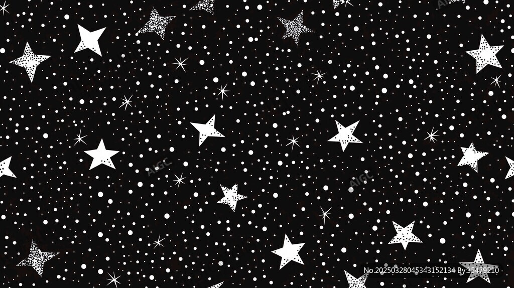 夢幻星空星星無縫背景圖