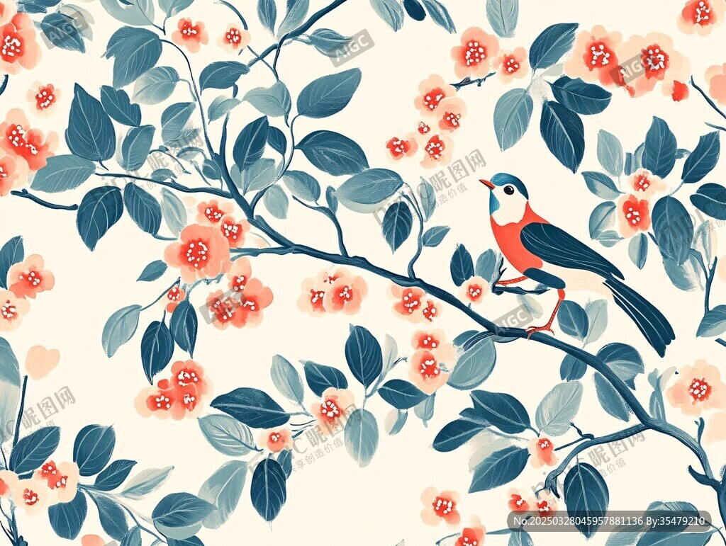 花鳥繪景 自然清新風