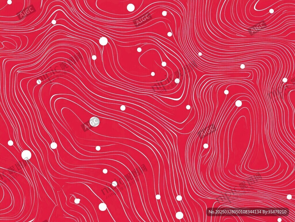 紅色波點(diǎn)線條紋理圖案