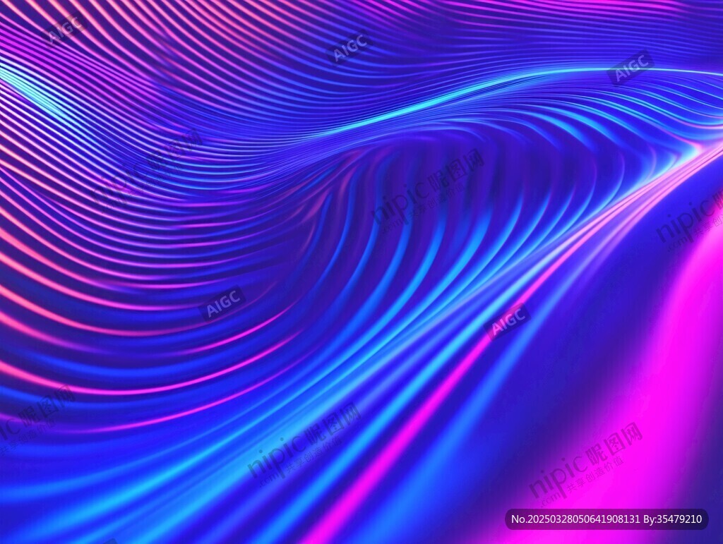 炫彩流動光線抽象背景圖