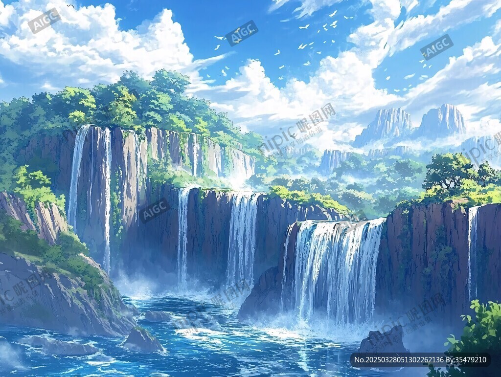 夢幻壯麗的自然瀑布景觀